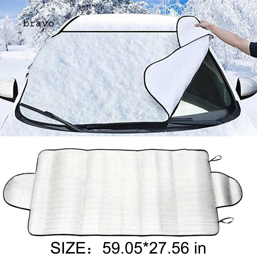 

Windshield Snow Cover Front Windshield Sunshade Weather-Resistant Cover 59" x 27.5" Car Snow Ice Protector Car Accessories