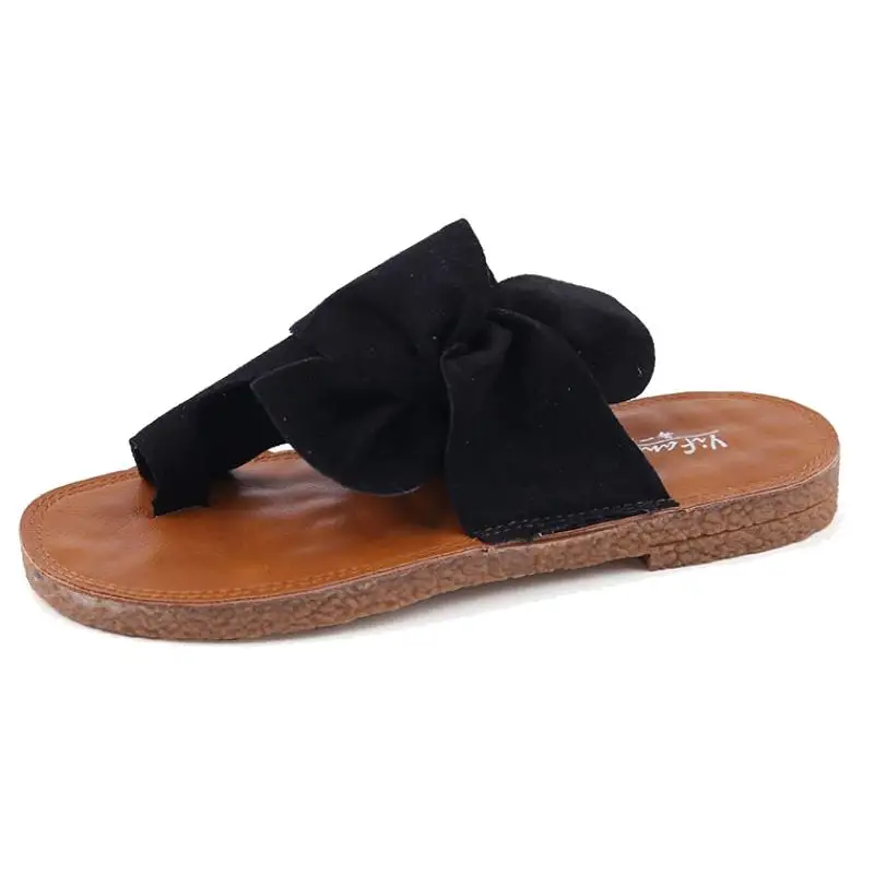 

Flats Slippers Clip-toe Slides Fashion Flat Platform Sandals Outdoor Butterfly-knot Slippers Women Flip Flops Beach Shoes Summer