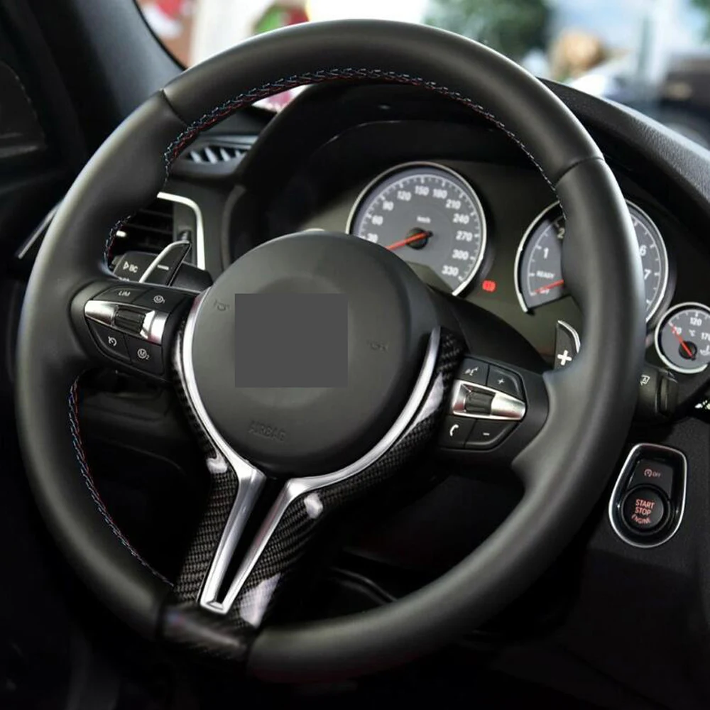 Скидка Накладка на руль из углеродного волокна для BMW M2 F87 M3 F80 M4 F82 M6 F06 F12 F13 X5M F85 X6M F86