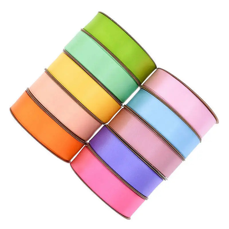 

25Meters/Roll 25mm Silk Satin Ribbons For Crafts Bow Handmade Gift Wrap Party Wedding Decorative DIY Bouquet Accessories Webbing