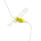 100 шт. 630 в желтый сквозной трубчатый усилитель, соединительная муфта, пленочный конденсатор, бесэлектродный медный ножной аудио динамик 0,01 мкФ