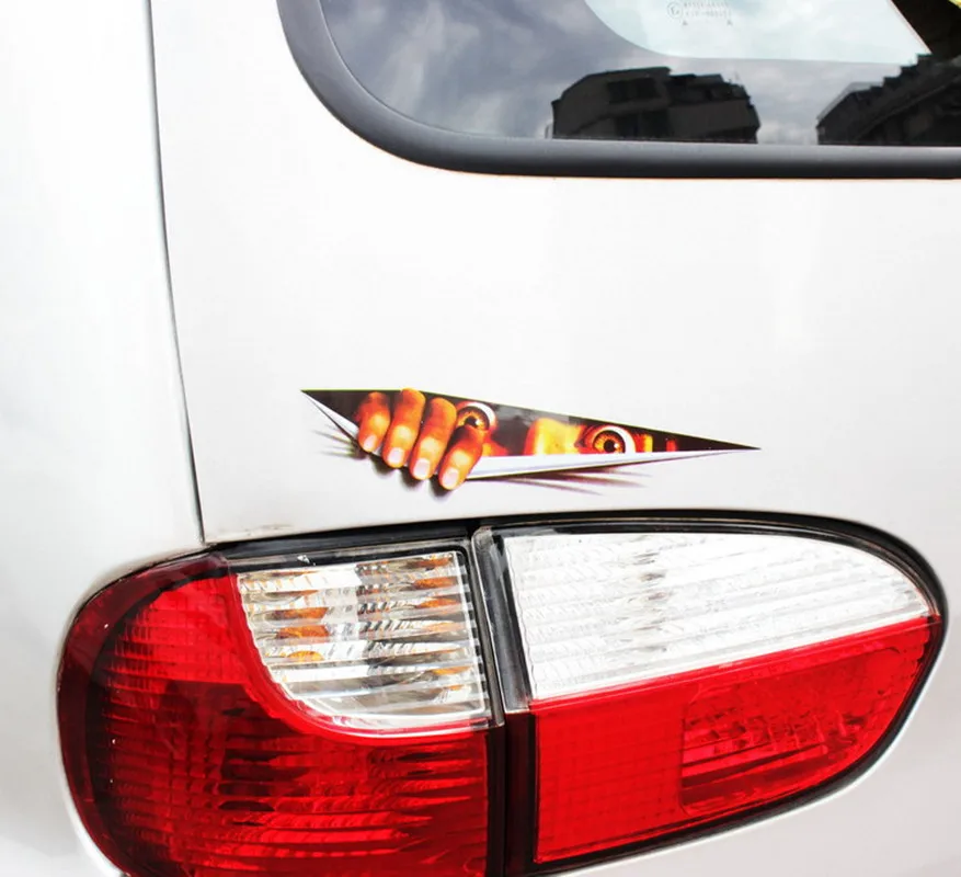 

3D Car Styling Funny Eyes Peeking Car Sticker Waterproof lightning Auto Accessories Whole Body Cover for All Cars