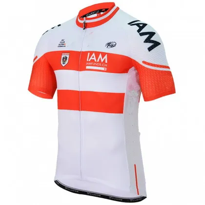 

2016 IAM Team Austria Red Men's Only Cycling Jersey Short Sleeve Bicycle Clothing Quick-Dry Riding Bike Ropa Ciclismo