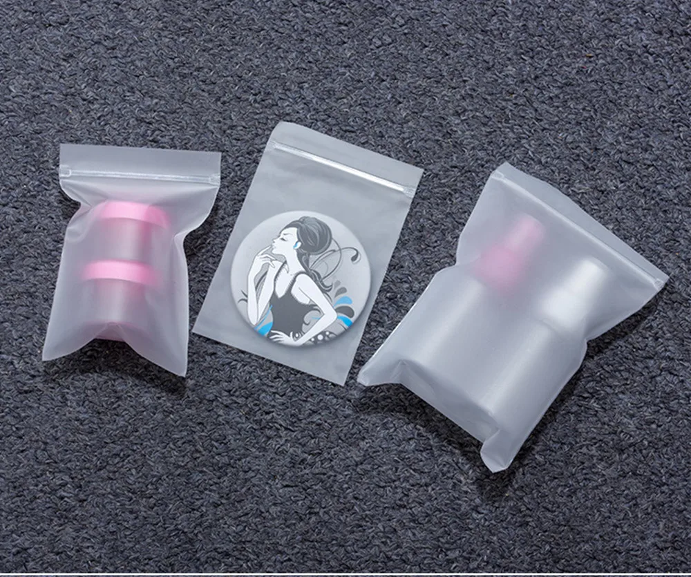 100 шт. Пластик из нержавеющей стали матовый мешок с застежкой молнией для