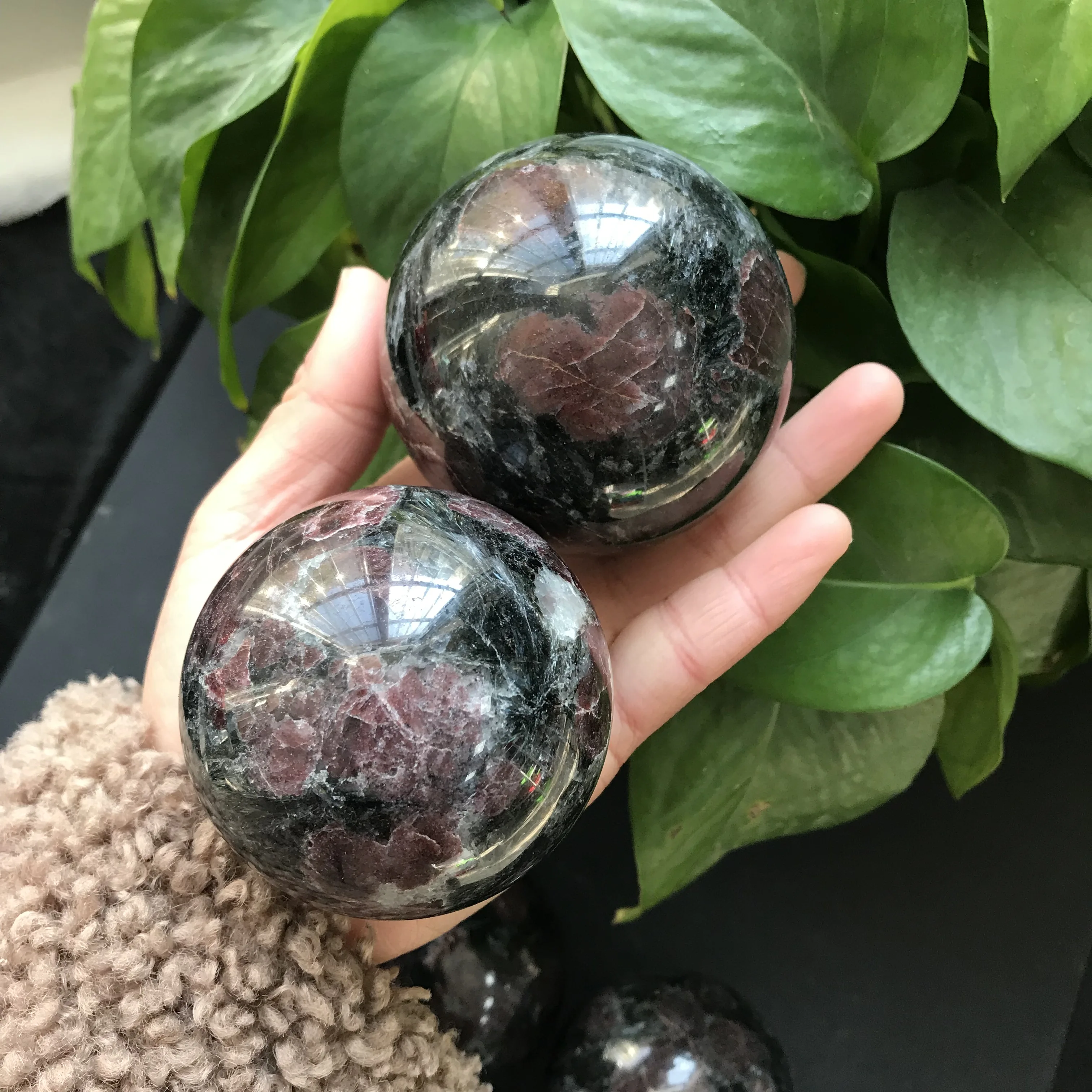 Шар из натурального граната для украшения фэншуй|Камни| |