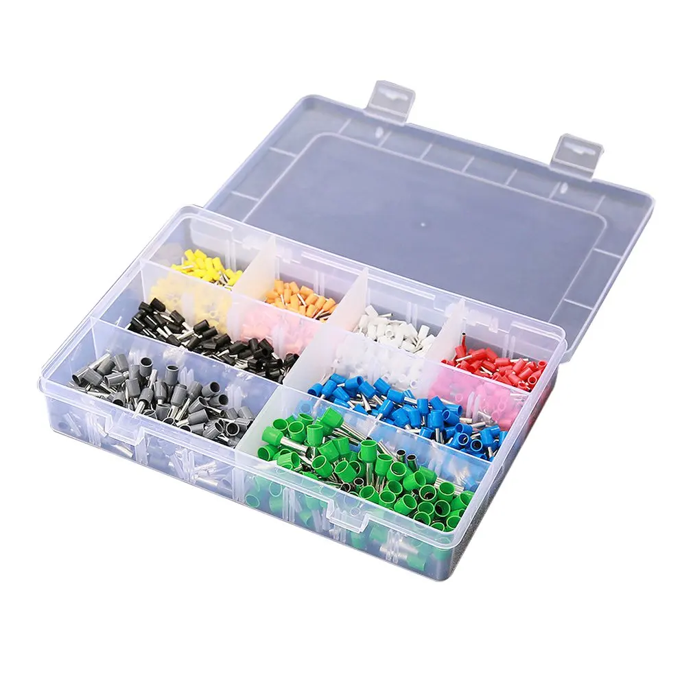 800 шт. комплекты терминалов ассорти трубчатые клеммы изолированные обжимные