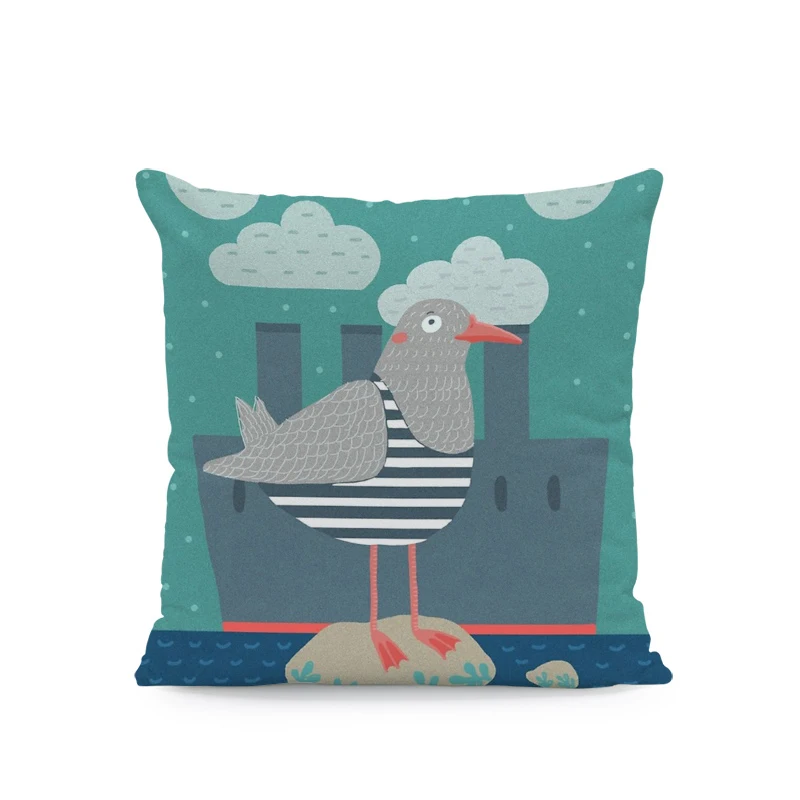 Hippie Animal Cushion Cover Pigeon Cat Sailor Moon Rabbit Giraffe Pipe Magnet Sofa Decoration Velvet Rest Pillow | Дом и сад