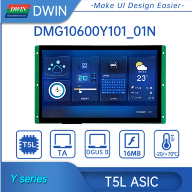 

DWIN 10,1 дюймов 16,7 М цвета 1024*600 разрешение Smart TN экран с RTP ЖК модулями T5L ASIC TFT дисплей