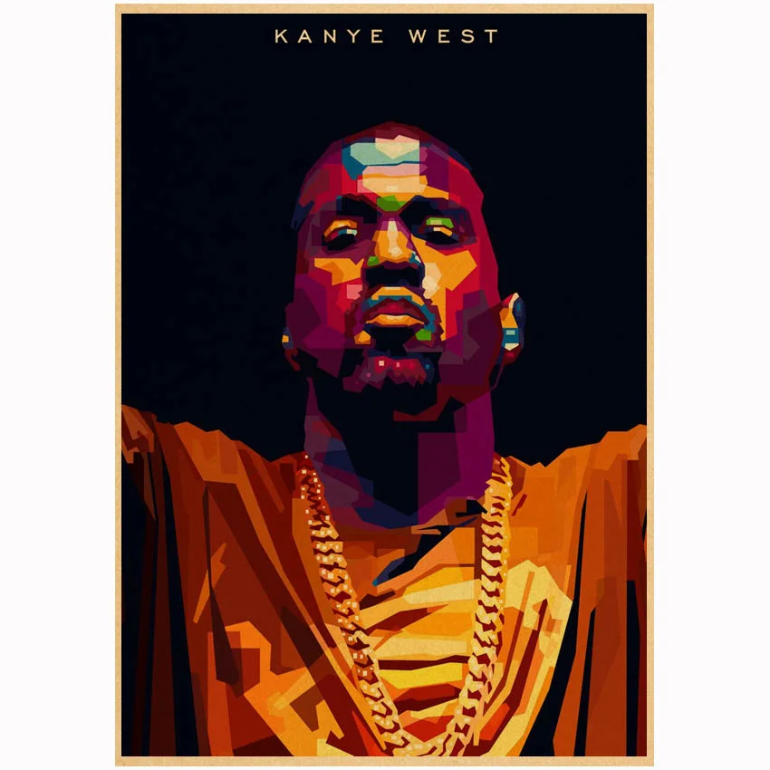 Настенные плакаты Kanye с рисунком в западном стиле | Дом и сад