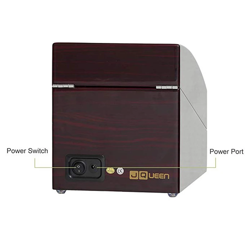 JQUEEN Ebony выпечка отделка автоматический двойной часы Winder с 3 Коробка Для Хранения