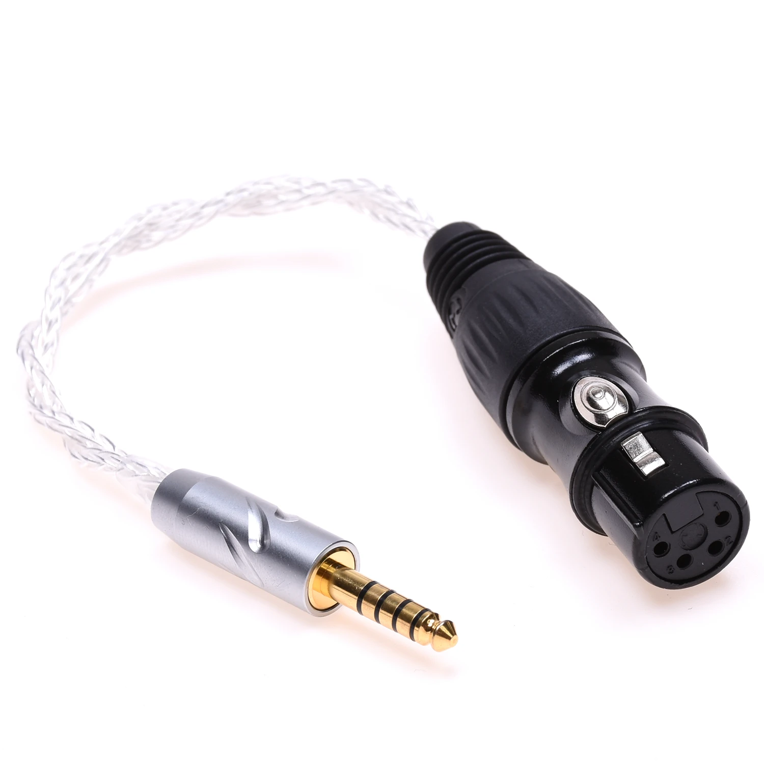 

16 Cores Silver Plated Cable 4.4mm Male to 4 Pin XLR Female Balanced Audio Adapter for Sony NW-WM1Z 1A MDR-Z1R TA-ZH1ES PHA-2