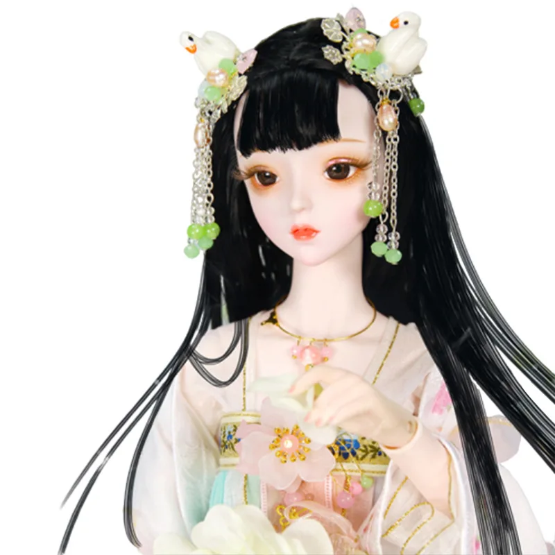 

1/3 DJB DBS Chinese Ancient Style 60CM 26 Ball DF Jointed With Clothes Hair Makeup Dress Up Doll For Girls Birthday Gift DF18105