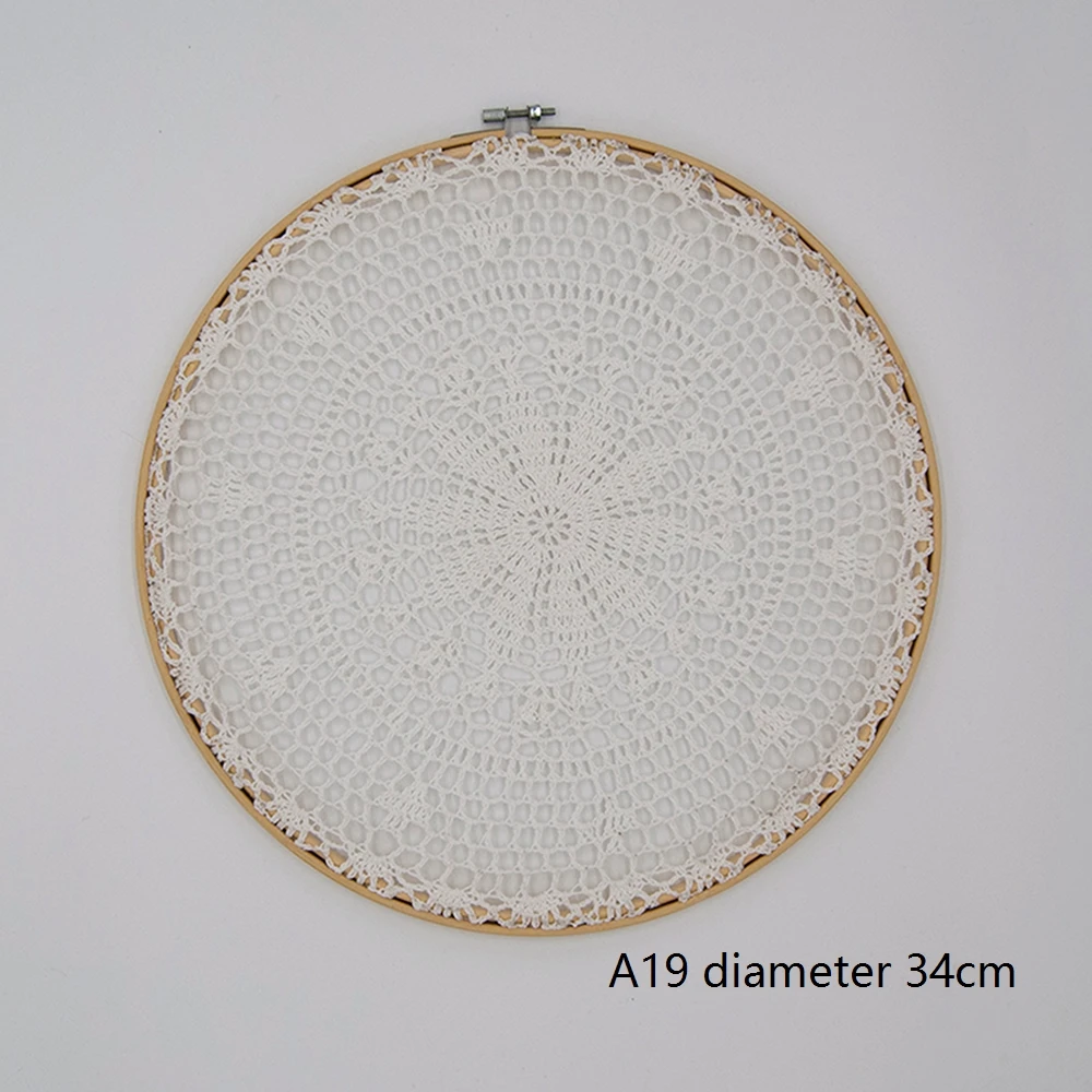 

Handmade Wall Decor hanging Dream Cotton flower Lace Catcher Wedding Background party home shop decoration No.A019 diameter 34cm