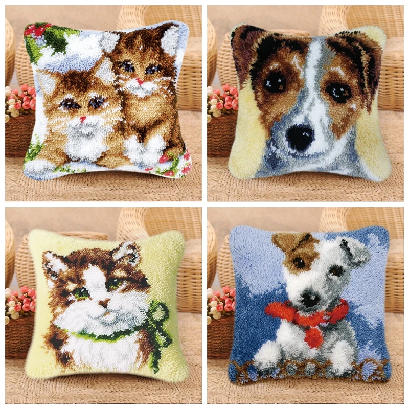 Кошка Собака Животное Knooppakket Smyrna Klink Haak Kleed Bloemen крюк с защелкой детские вышивки