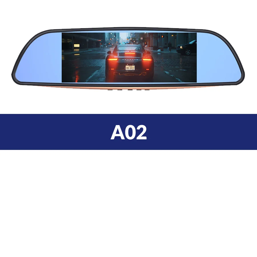 E-ACE, Автомобильный видеорегистратор, зеркальная камера, 4,3 дюймов, видео рекордер, FHD 1080 P, двойной объектив с камерой заднего вида, Автомобильный регистратор, видеорегистратор, видеорегистратор - Название цвета: A02
