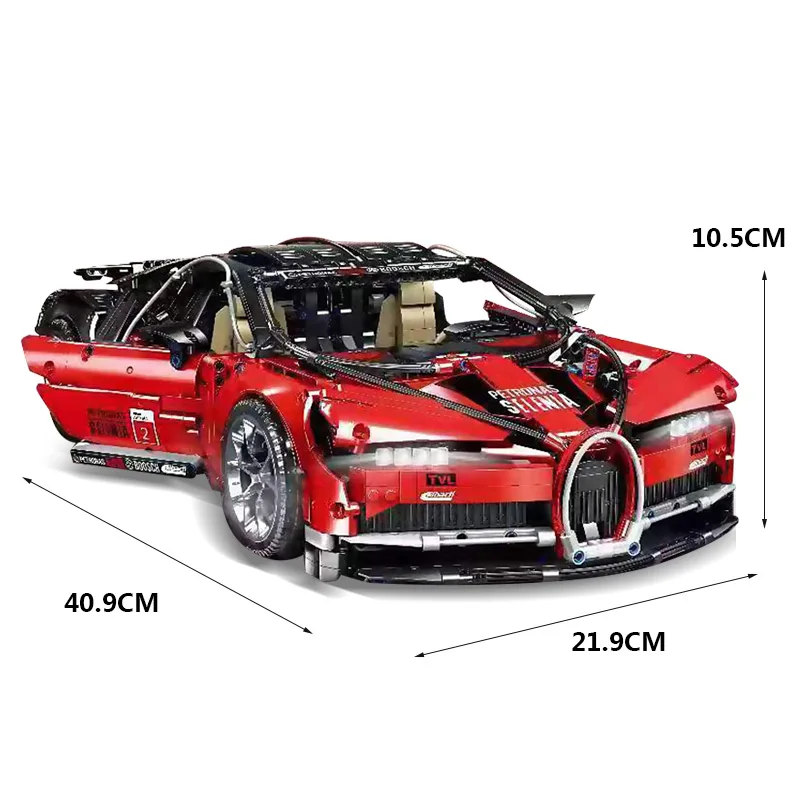 20086B Technic игрушечные машинки, Мини Строительные блоки, кирпичи, 42083, красный Bugattis набор машин, Сборная модель автомобиля, игрушки для детей, рождественские подарки