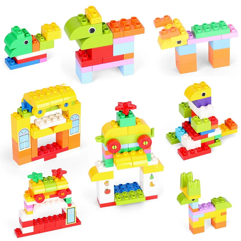 180 шт Большой размер строительные блоки Красочные Креативные объемные кирпичи