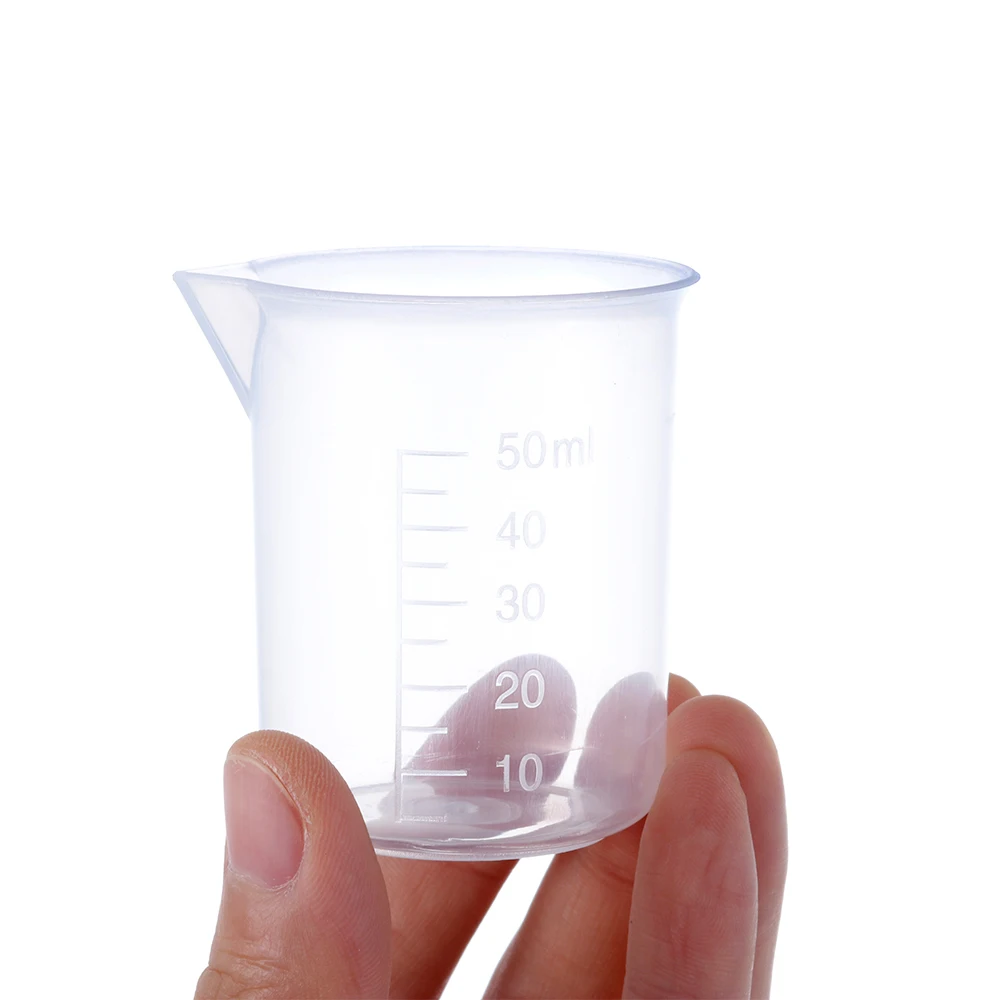 

1PC Plastic Laboratory Beaker Measuring Cup Transparent Mug Liquid Jug Pour Spout Graduated Cup Kitchen Baking Measurement Tool
