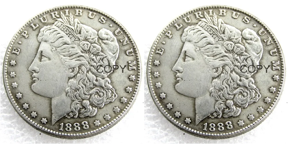 

Монеты США 1888/1888, два лица, UNC/старый цвет, Морган, копия доллара монеты, посеребренные