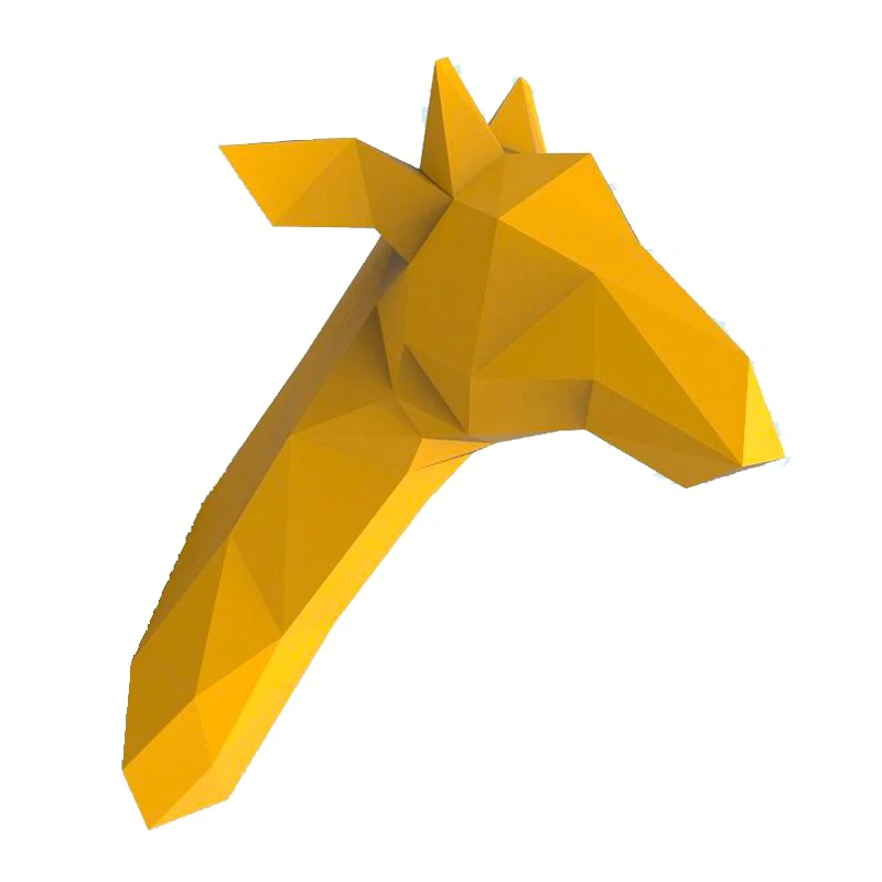 3D голова оленя бумажная модель животного игрушка домашний декор для гостиной