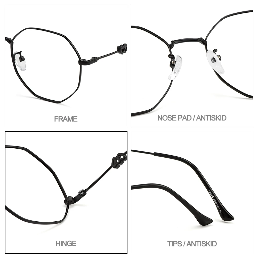 

CICCOLINI Women Polygonal Titanium Alloy Glasses Frames Ultralight Female Fashion Optical Eyewear Spectacles Frame MD18045