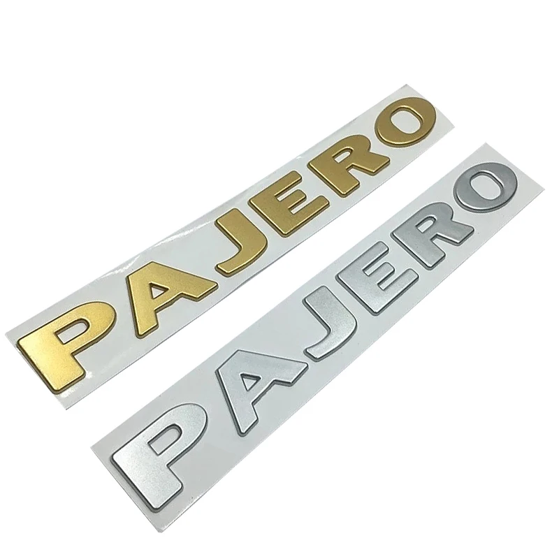Серебристый золотой для Mitsubishi Pajero буквы Декор в виде эмблемы Наклейка ABS 3D Авто