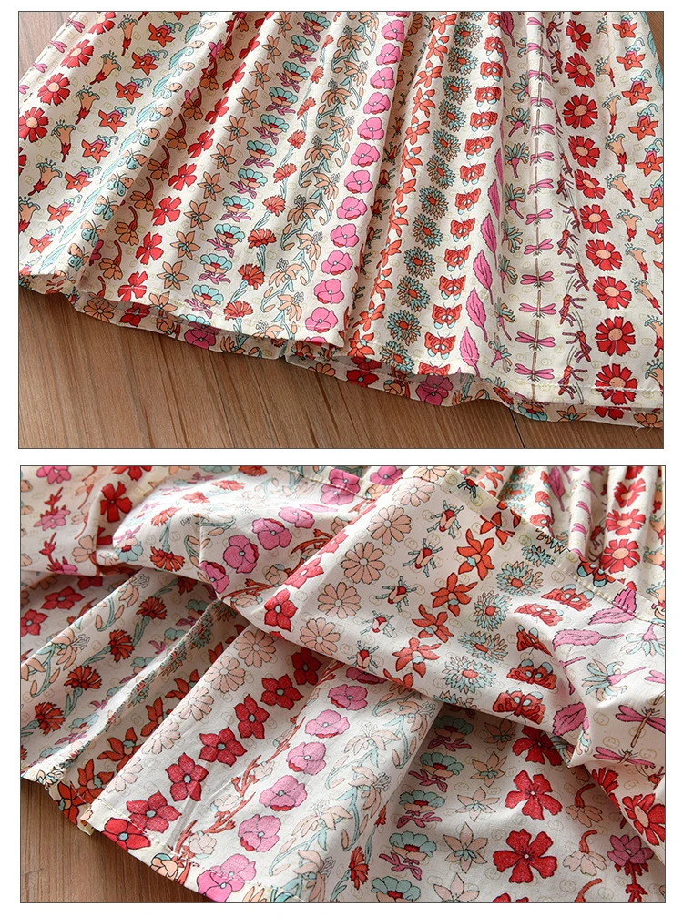 

BCD Children's Floral Dress For Girls Sundress 2021 New Summer Baby Girls Korean Sleeveless Vest Dress Kids Clothing 2-6 years