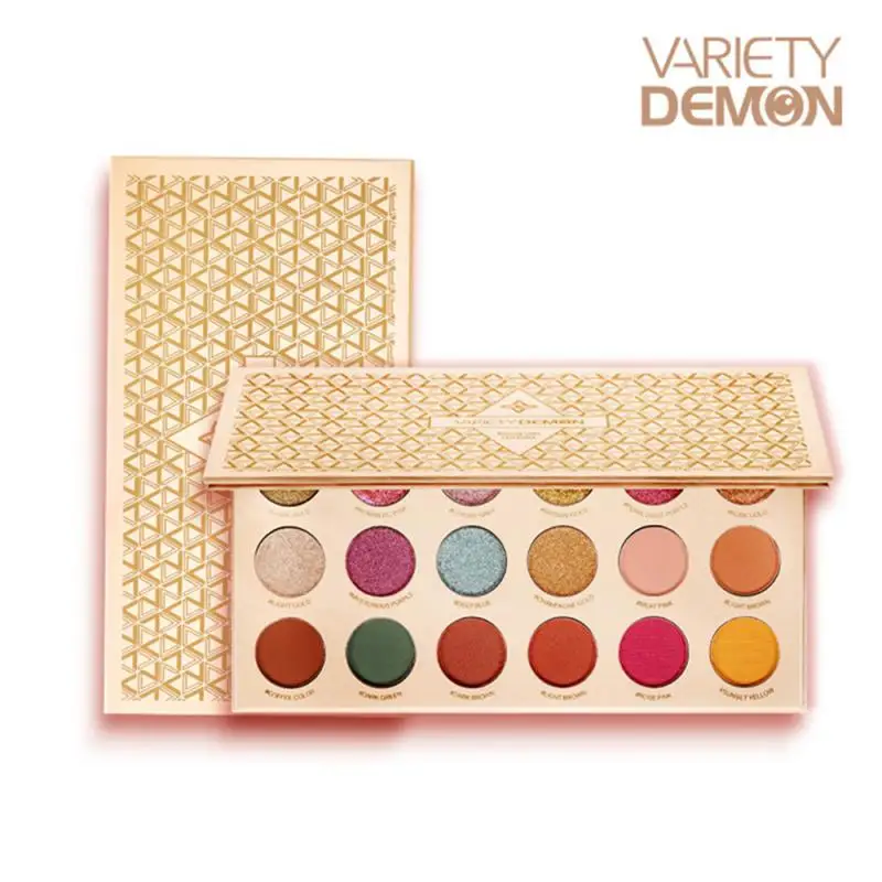 Разнообразные блестящие тени для век DEMON 18 цветов палитра матовых Перламутровых