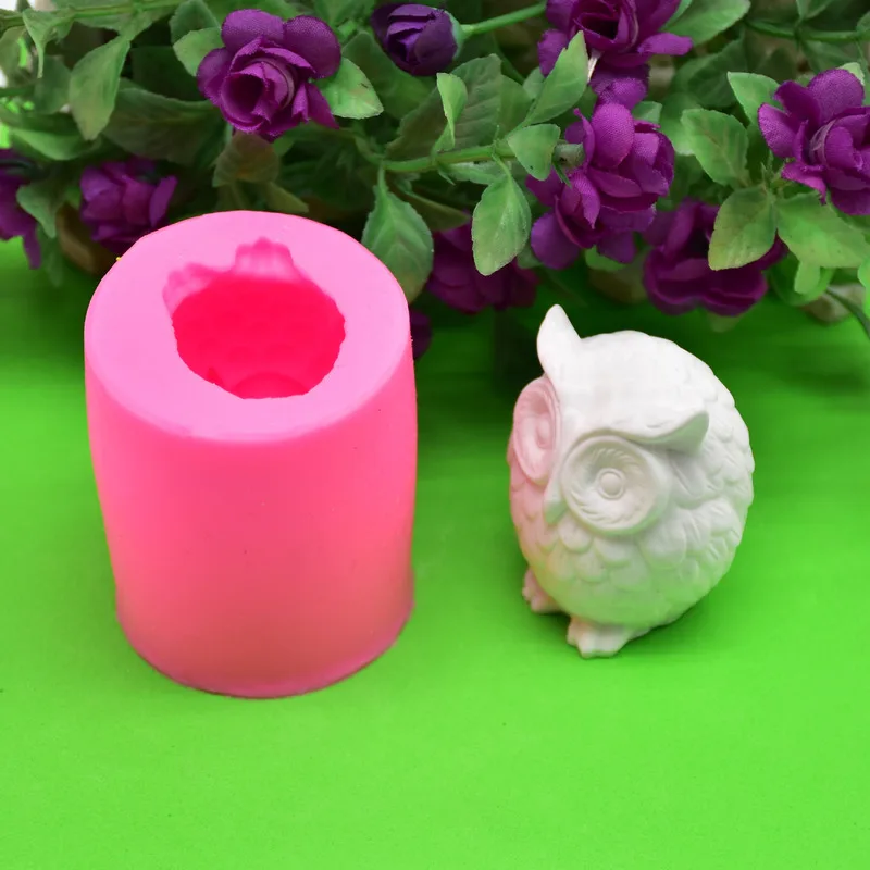 1 шт. 3D Свеча в форме Совы силиконовые формы для выпечки торта украшения