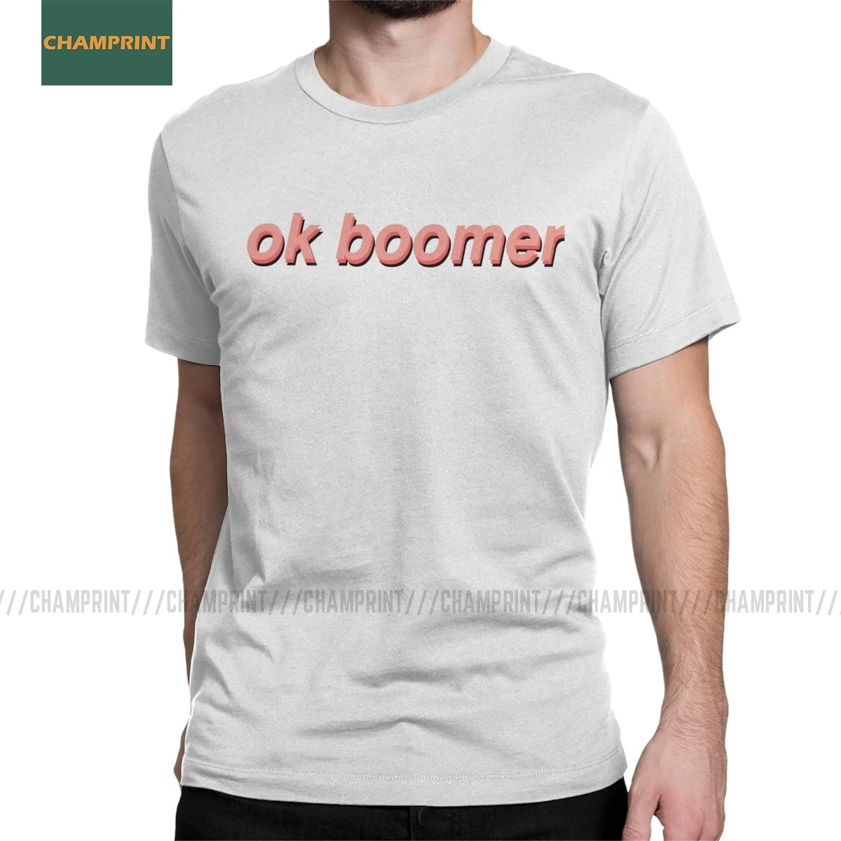 Мужские футболки OK Boomer с цитатами поколения Z нормально Meme 100% хлопковая одежда
