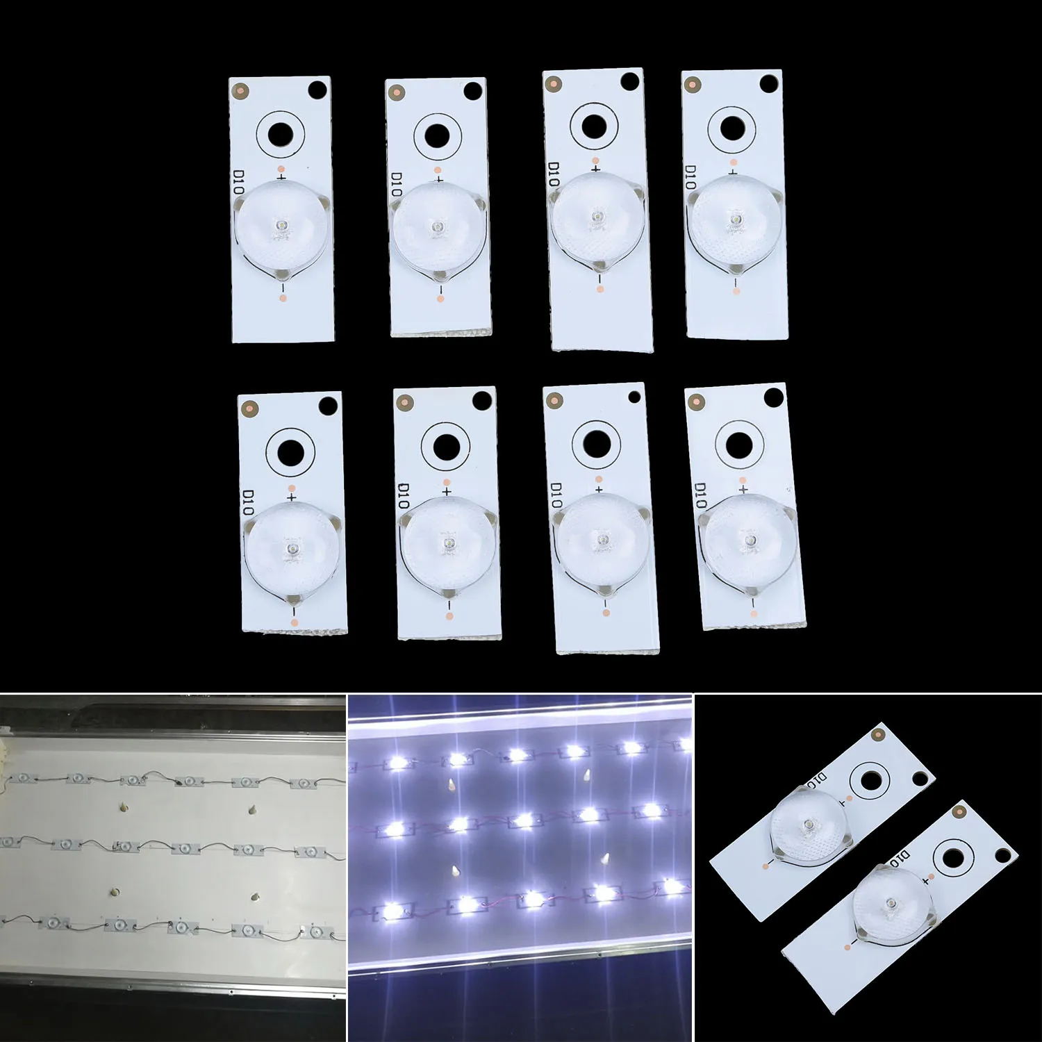 

50Pcs 3V SMD Lamp Beads With Optical Lens Fliter For 32-65 Inch LED TV Repair LED Modules SMD Lens Headlight Beads With Wire