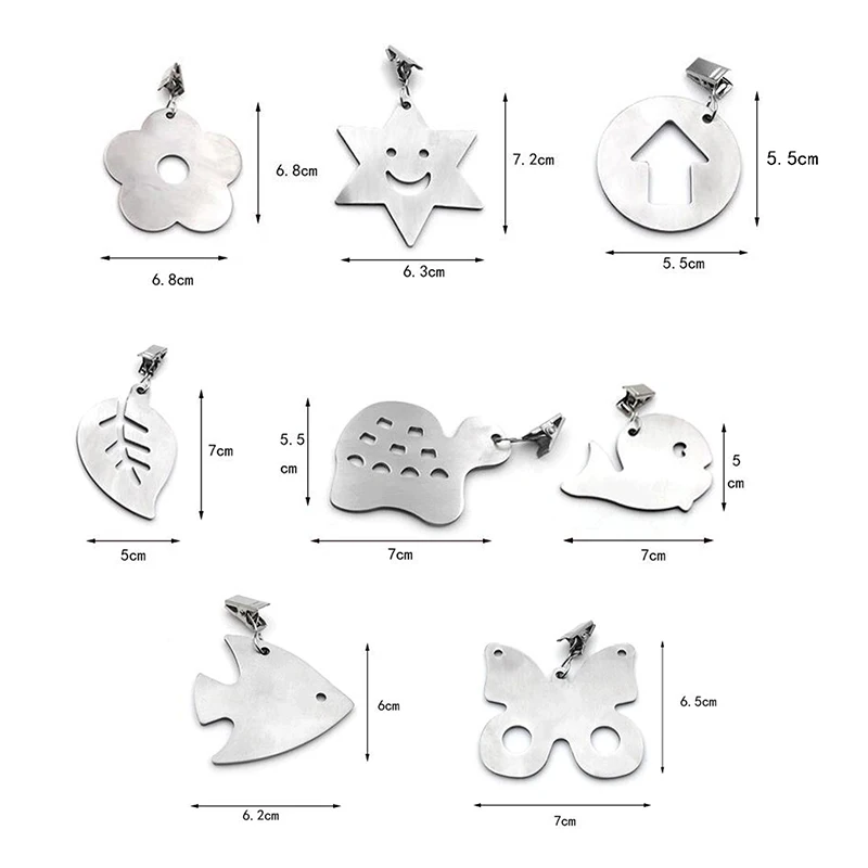 

1pcs Cute Stainless Steel Tablecloth Weights Rustproof Multi-function Metal Clips Clamps DIY Hooks Tablecloth Decor Crafts