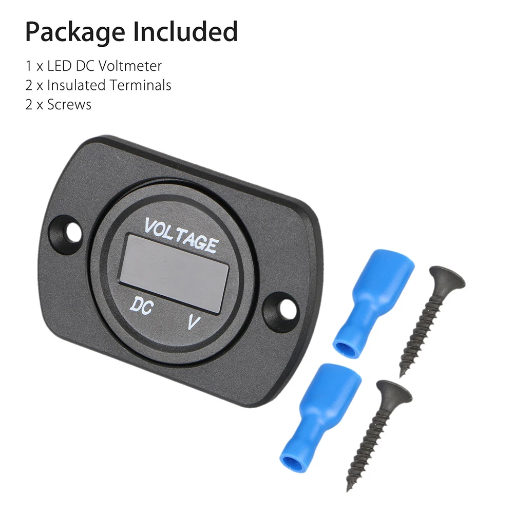 Led Voltmeter Easy To Use Portable Universal Car Motorcycle Digital 12-24V Durable Battery Gauge | Автомобили и мотоциклы