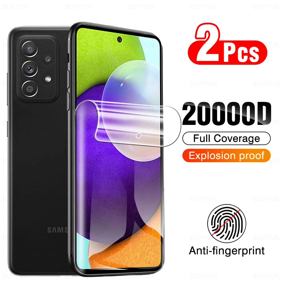 

2Pcs Hydrogel Film Screen Protector For Samsung Galaxy A52 4G 5G A52s 5G Sansung A 52 Protective Film On For 6.5" SM-A525F Cover