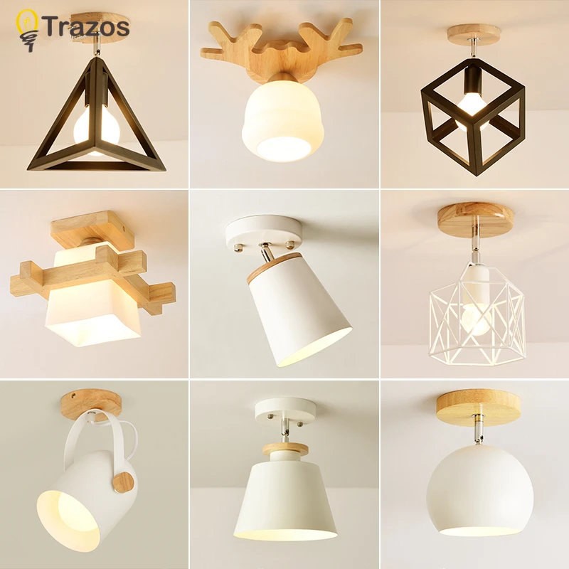 Современные светодиодные потолочные светильники с креплением черные деревянные