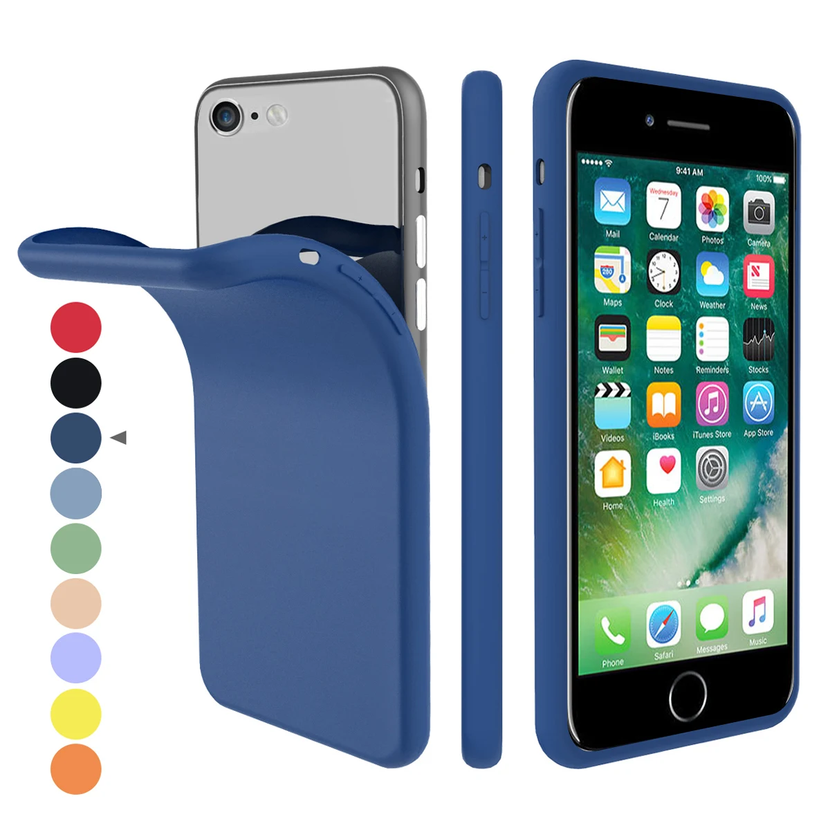 Чехол для iPhone SE 2020/SE2 4 7 дюйма матовый мягкий чехол из ТПУ со встроенным бархатом 11