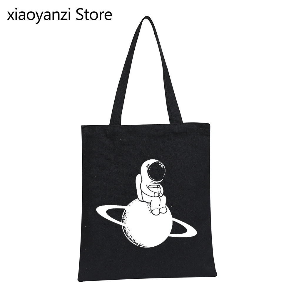 

Women Men shoulder bags Tote Shopper Bag space moon Handbags casual Harajuku Tumblr Graphic Shopping Bag Wholesale SL-37-9902