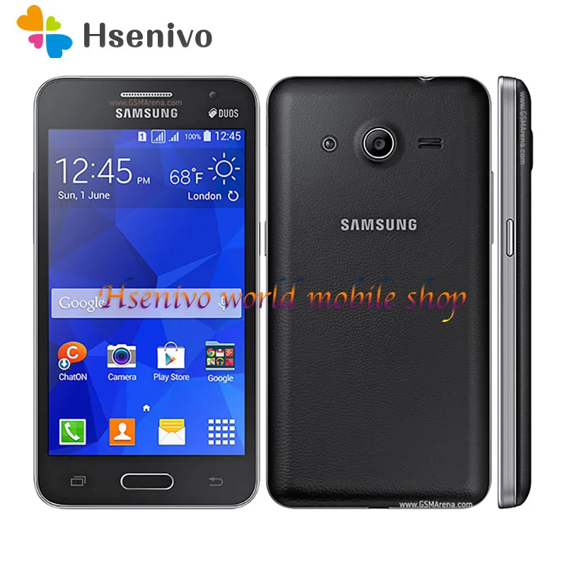 Samsung Galaxy Core II G355H, две sim-карты, телефон, 4 Гб rom, 768 ram, 5MP, Wifi, gps, четырехъядерный, 4,5 дюймов, сенсорный экран, мобильный телефон
