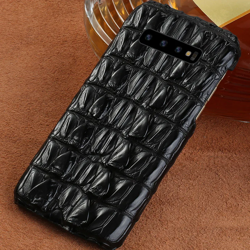 Чехол из 100% натуральной крокодиловой кожи для Samsung Galaxy S10 S9 S8 Plus S20 FE S7 Edge a50 a70 a51 a71 A31