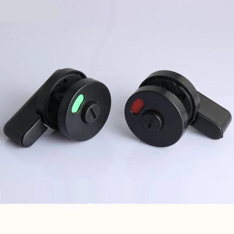 

Universal Black Privacy WC Plastic Latch Vacant Engaged Door Lock Toilet Shower cubicles & Bathroom Indicator Bolt Deadbolt Lock