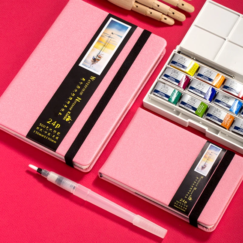 Гелевая хлопковая профессиональная Акварельная книга 24 листа 300 г/г плоская