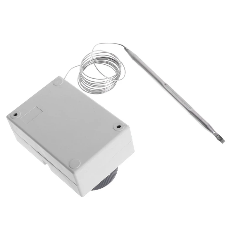 

2021 New AC220V 0-40 Temperature Switch Capillary Thermostat Controller w waterproof box