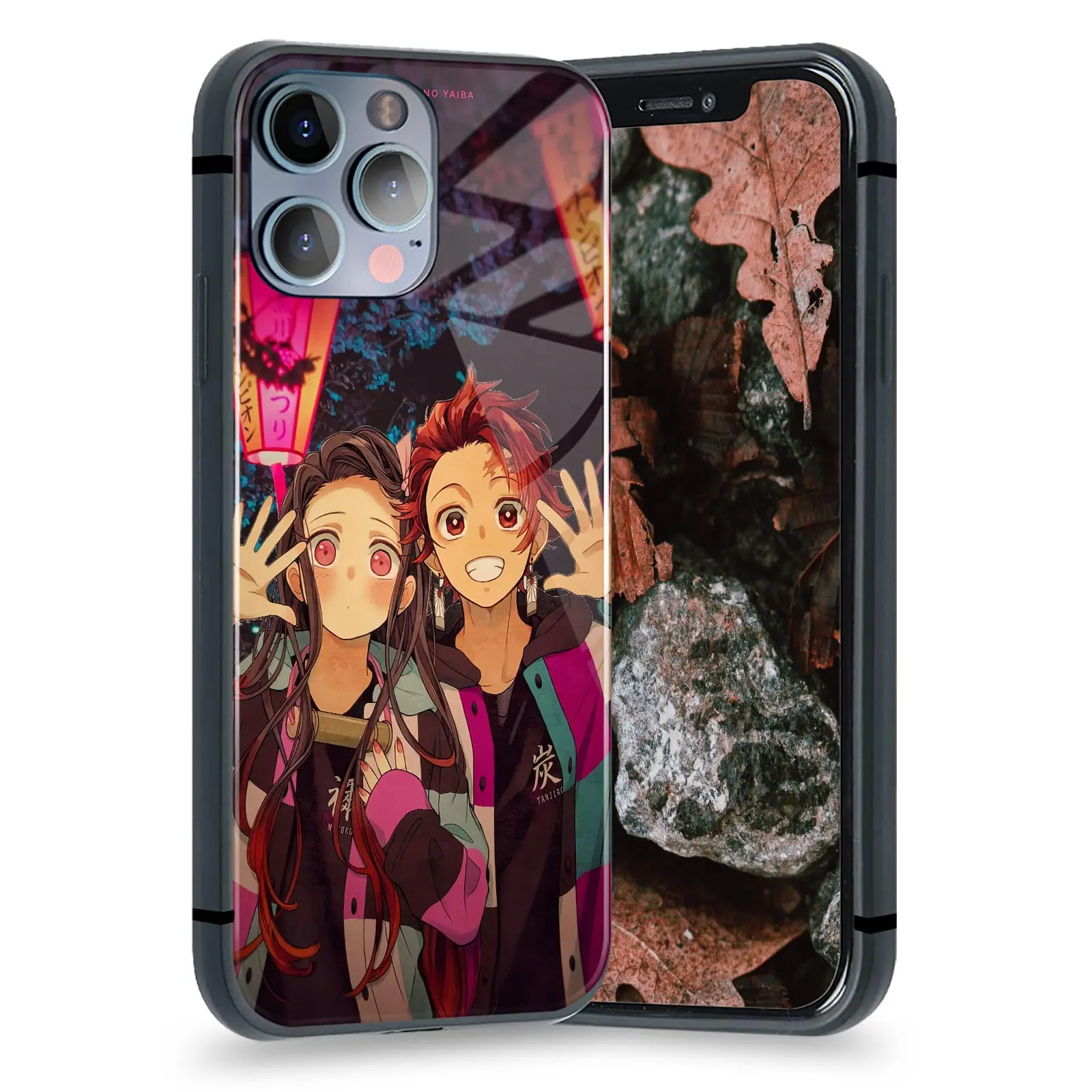 

Чехол Tanjiro and Nezuko Kimetsu no Yaiba для телефона iPhone 13 12 11 Mini Pro XS Max 6s SE X XR 7 8 Plus, Мягкий стеклянный чехол