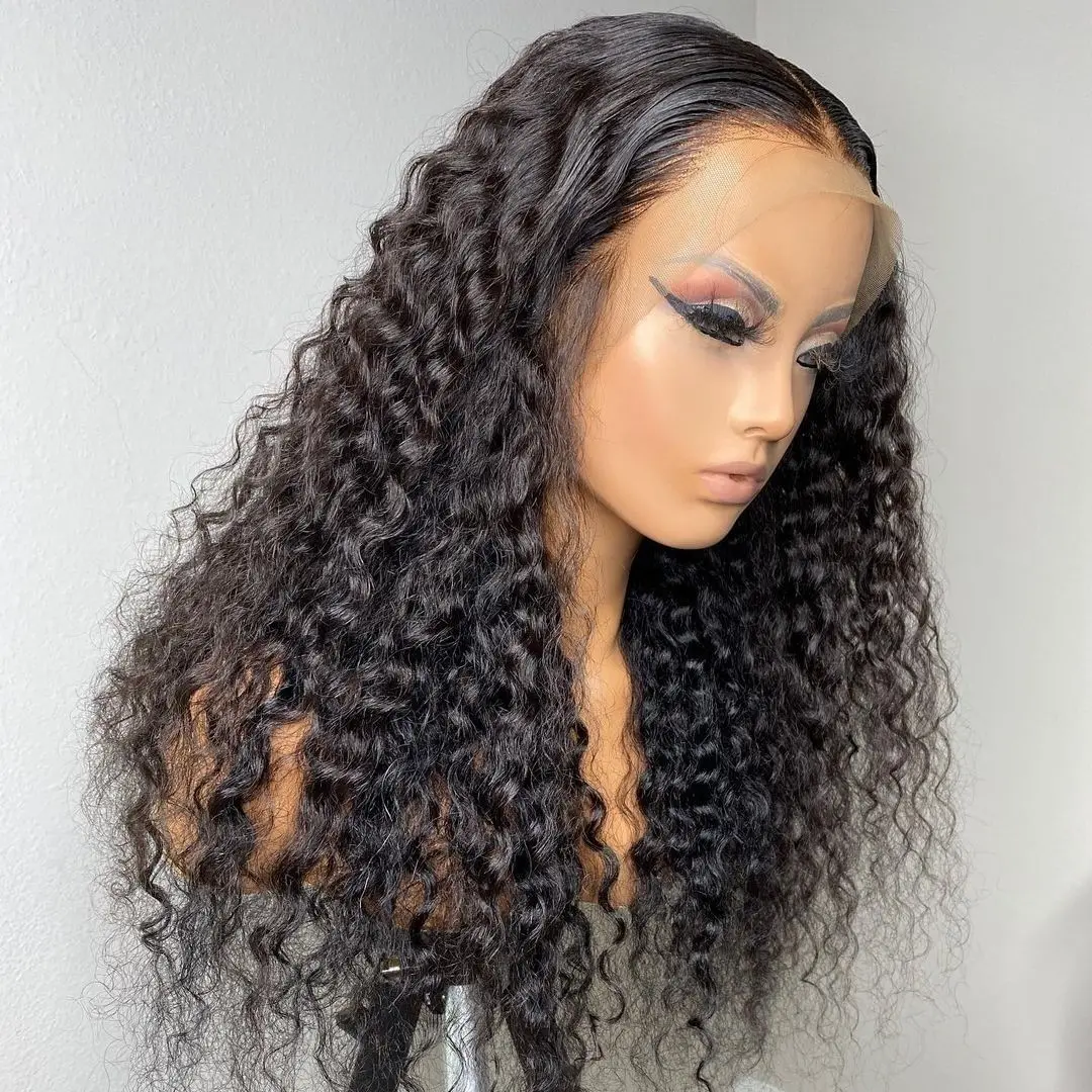 

13x4 Loose Deep Wave Frontal Wig Hd Full Lace Front Human Hair Wigs For Women Water Wave 30 Inch Brazilian Curly Human Hair Wig