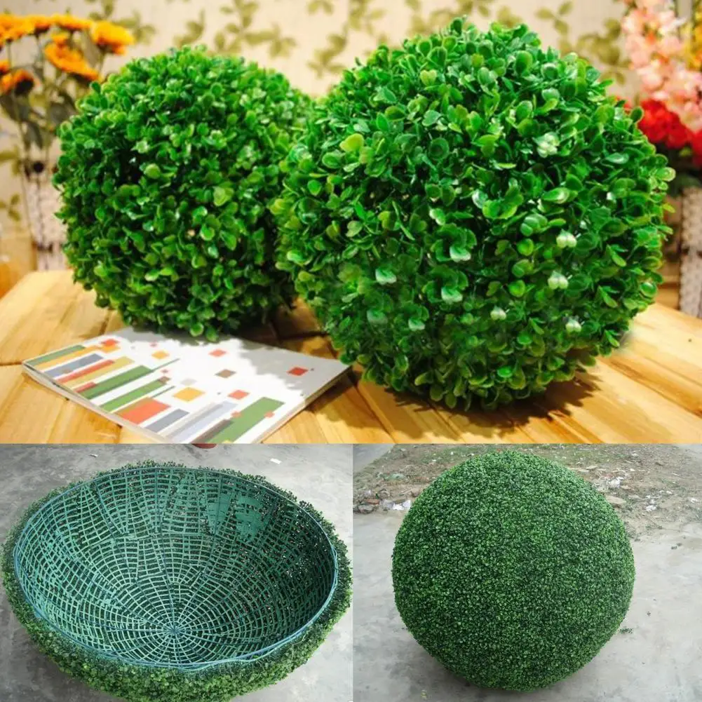 

Green Color Great Large Artificial Plant Grass Ball Decor Lightweight Artificial Plant Grass Vibrant Color for Yard