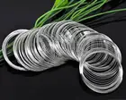Проволока для бисероплетения с эффектом памяти, 1000 петель, сплав для шармов, браслетов, серебряные тона, ювелирные изделия сделай сам, фурнитура 50-55 мм