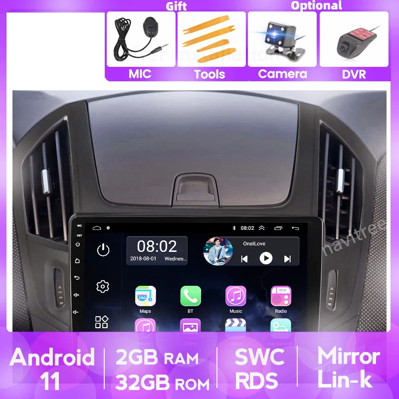 Автомобильный мультимедийный плеер 2 ГБ + 32 IPS с GPS для Chevrolet Cruze 2013-2015 Navi 2din