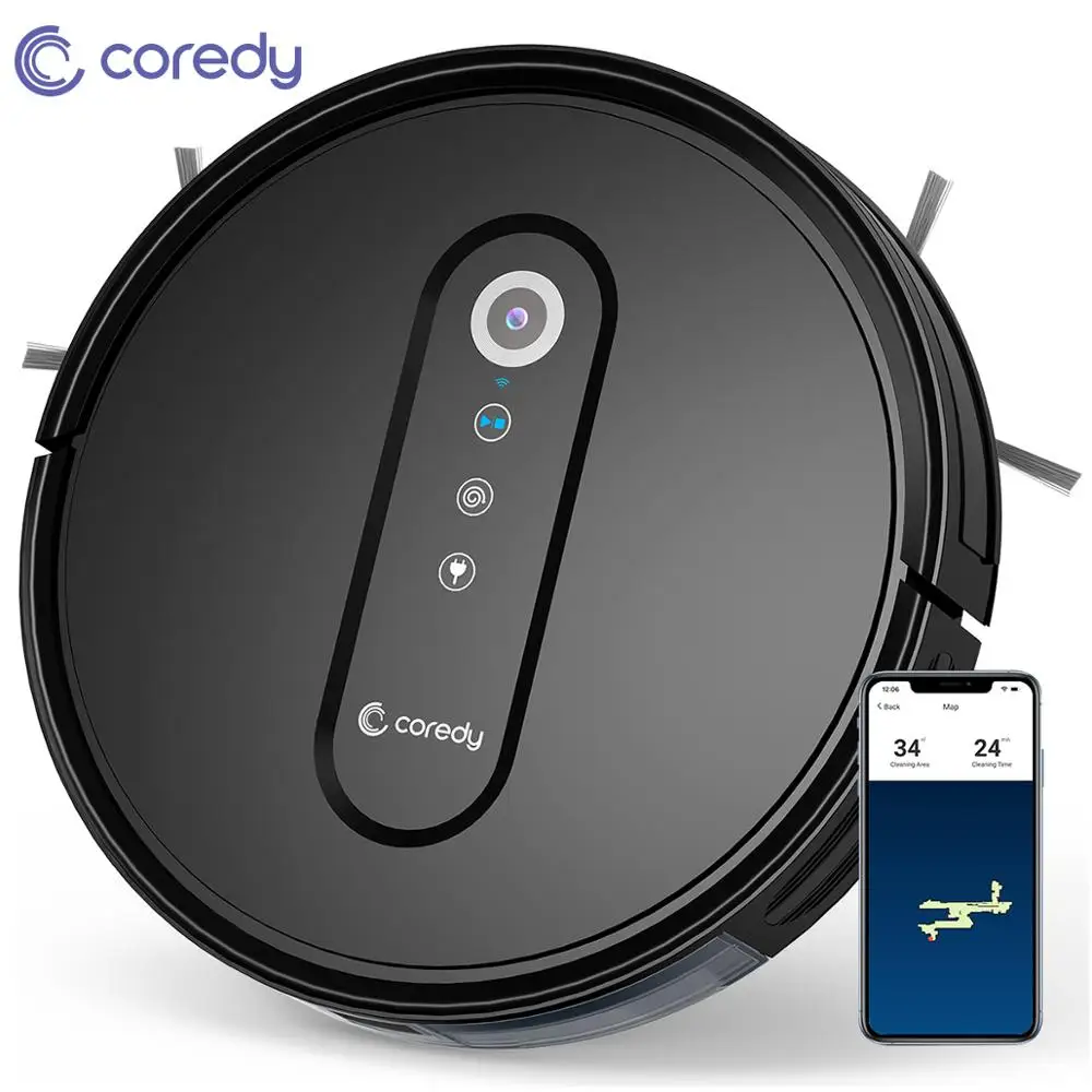 Coredy G800 Smart Robot Vacuum Cleaner Navigating Map Intelligent Technology Sweep Mop Carpet Robotic Compatible with Alexa WiFi