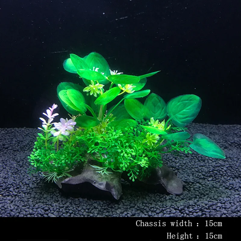 Underwater Artificial Water Plant Aquarium Decoration Fish Tank Plastic Plants Landscape Decor Aquatic Grass Flower Ornament | Дом и сад