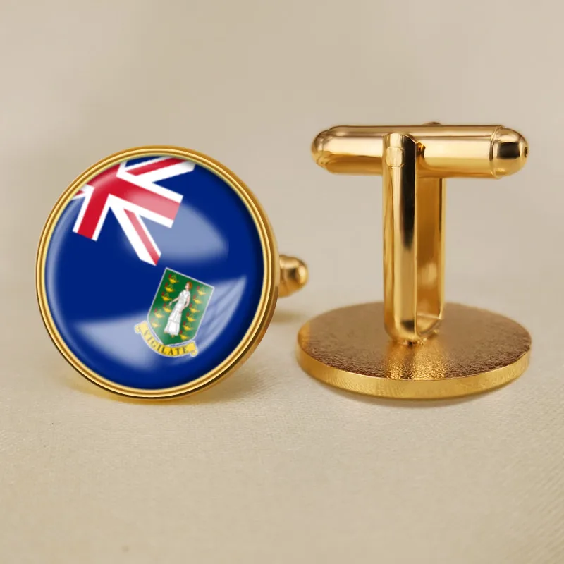 Британские Виргинские острова запонки с изображением флага | Украшения и